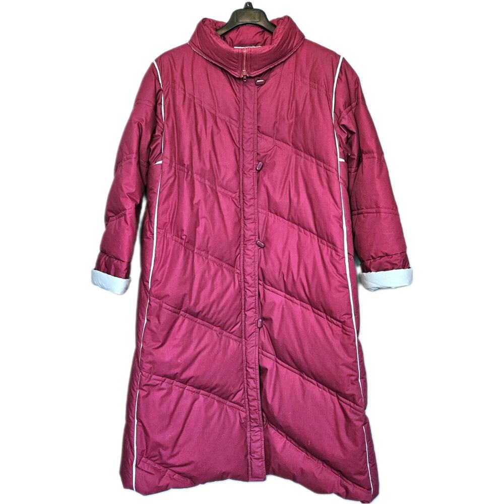 Lane Bryant Berry Full Length Long Down Puffer Coat Jacket sz. 18/20